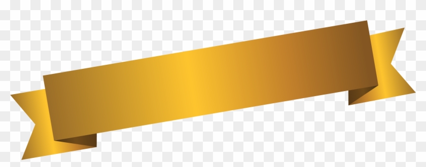 Label Png Pic - Gold Ribbon Label Png Clipart #463754