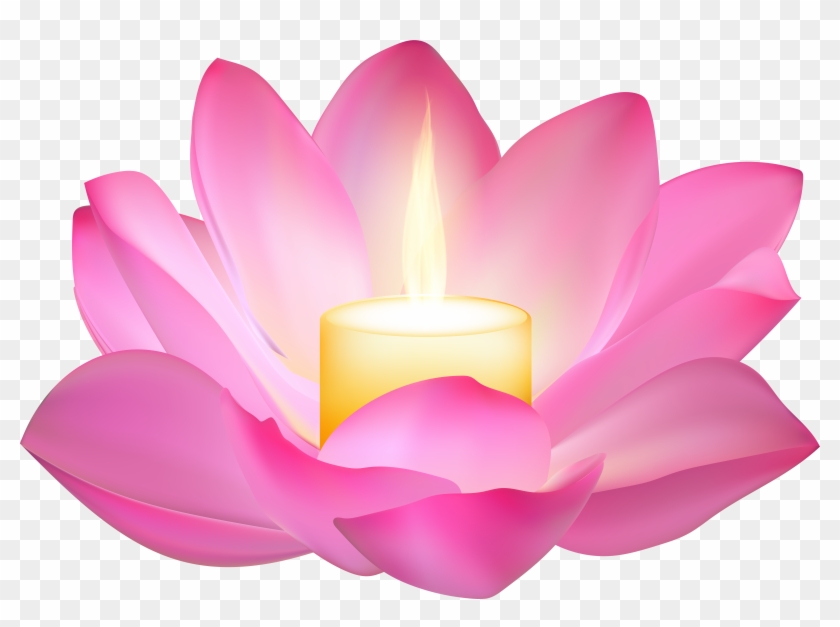 Lotus Flower Png - Lotus Candle Png Clipart #464146