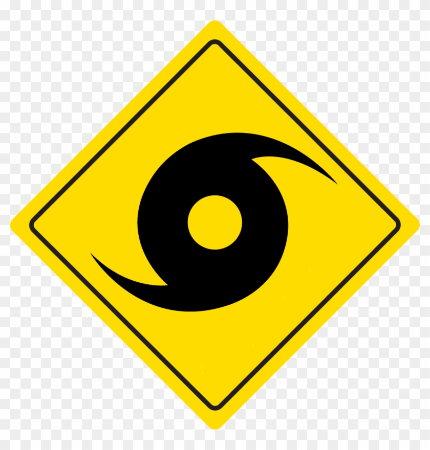 Hurricane - Pedestrian Crossing Sign Vector Clipart #464671