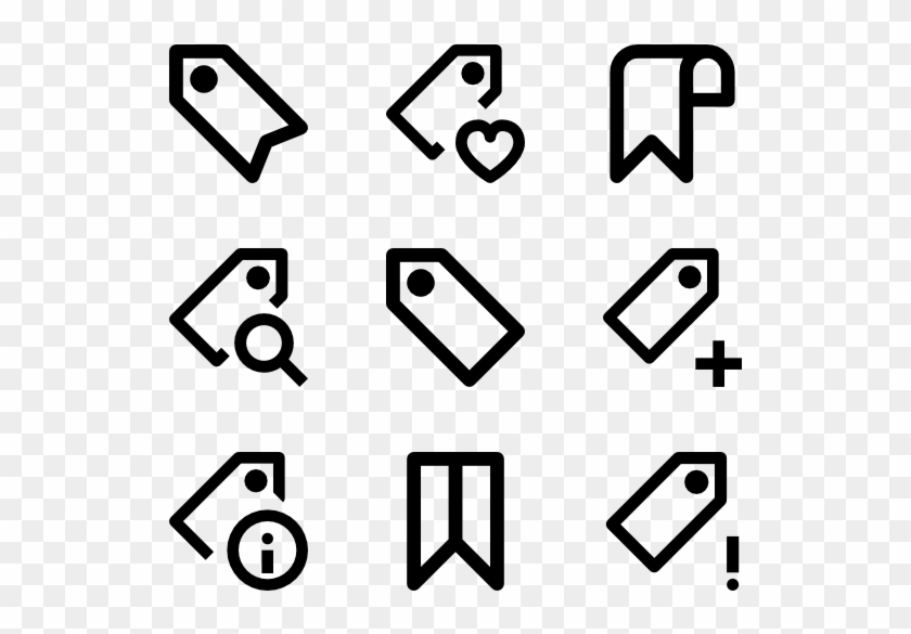Bookmarks & Tags - Label Vector Icon Clipart #464704