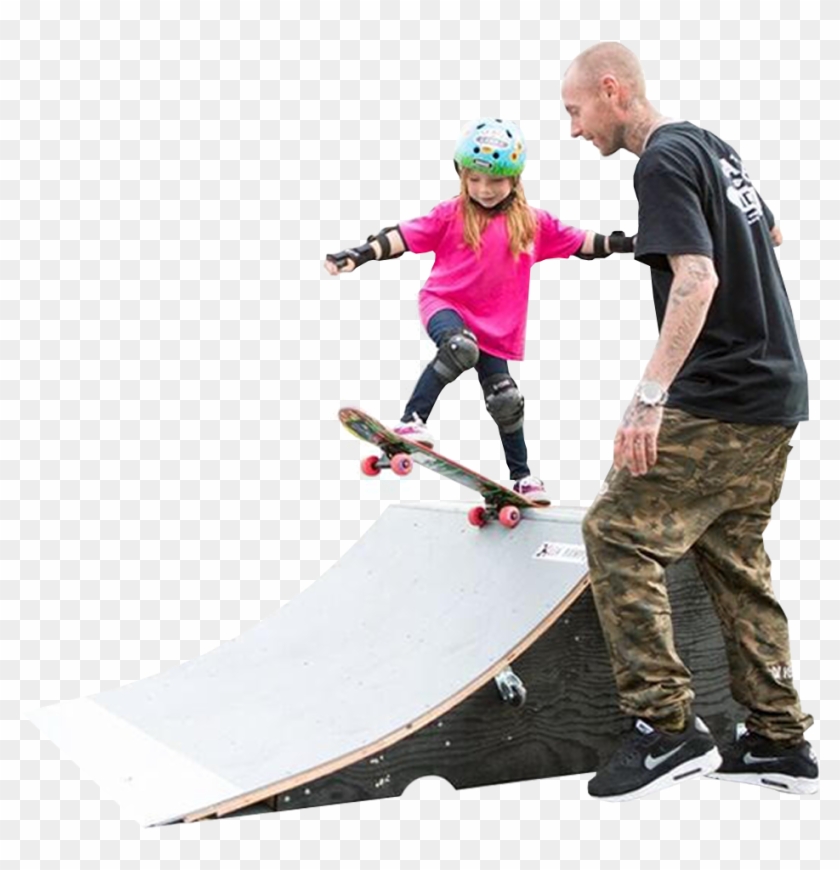 Beginner Training - Child Does Skateboard Clipart