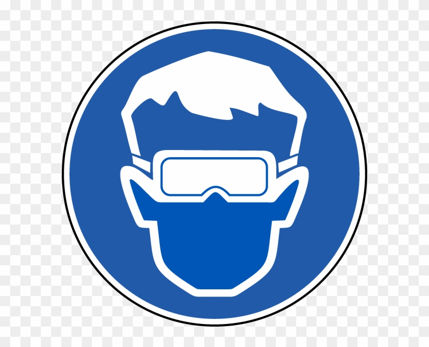Wear Eye Protection Label - Safety Glasses Ppe Sign Clipart