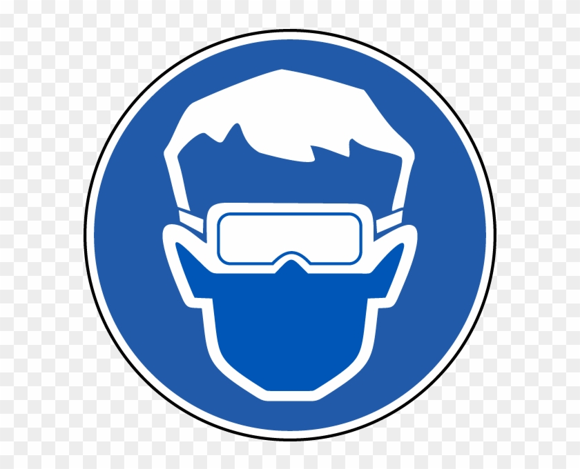 Wear Eye Protection Label - Safety Glasses Ppe Sign Clipart #464891