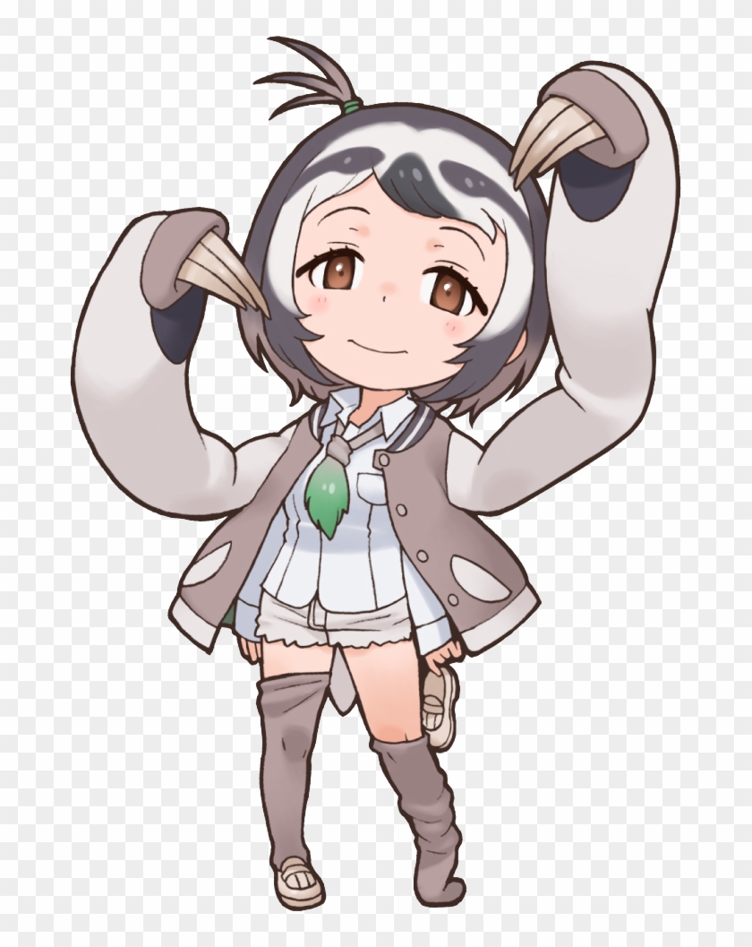 Pale-throated Sloth - Anime Girl With Sloth Clipart