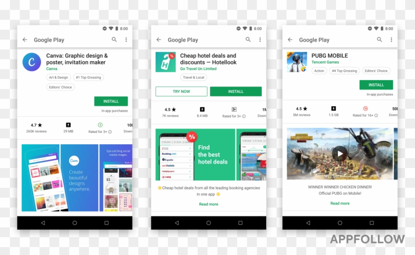 New Google Play Store App Listing Layout - App Store Optimization Clipart