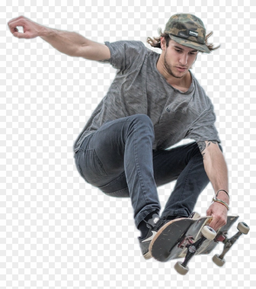 Man Sticker - Skateboarding Clipart