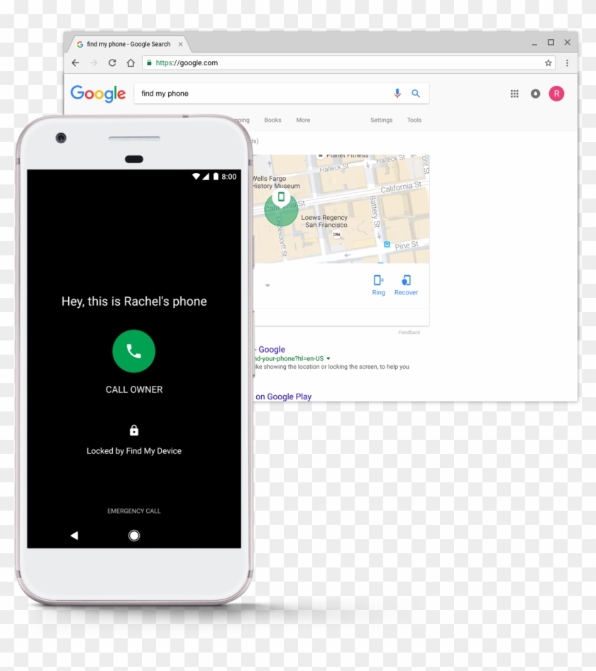 Lock Your Device Remotely Or Display A Message On The - Google Find My Device Unlock Clipart