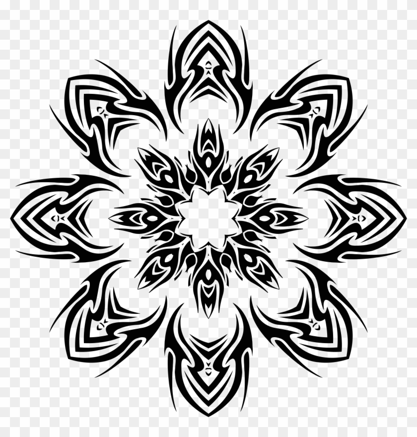 Flower Tribal Png - Mandala Clipart #465497