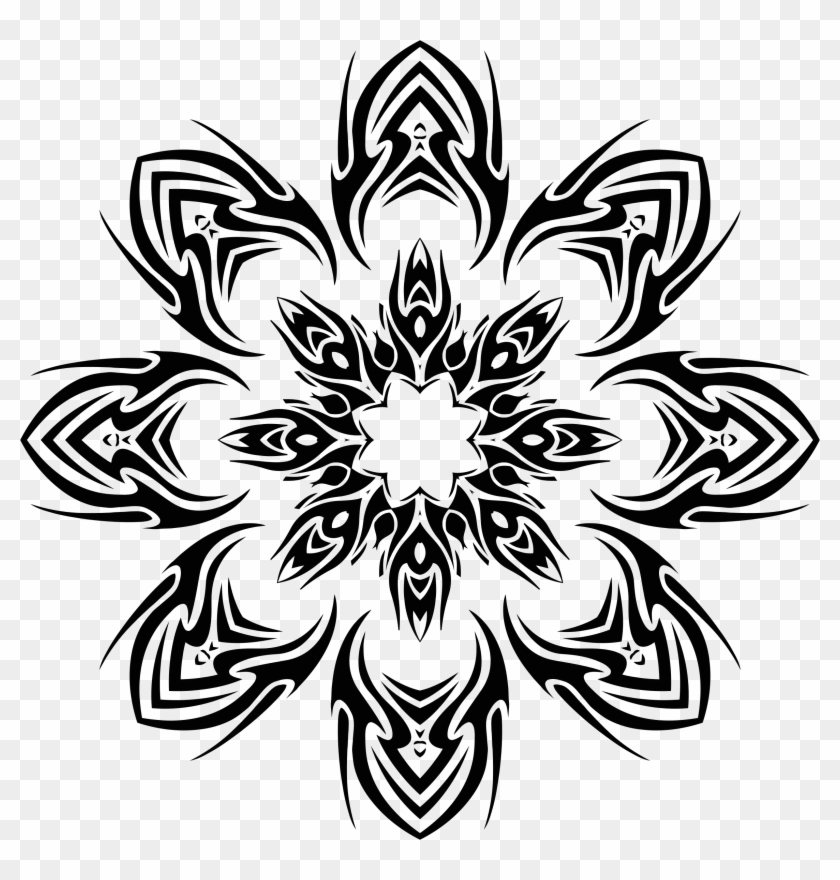 Flower Tribal Png - Mandala Clipart #465497