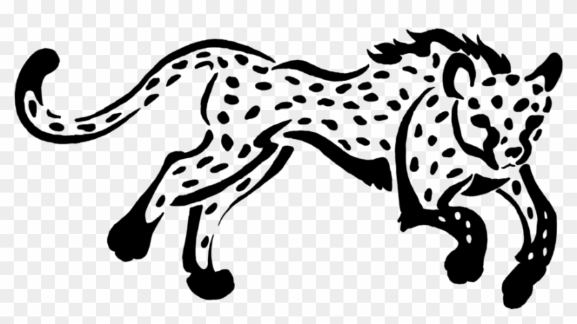 Drawn Leopard Tribal - Tribal Cheetah Png Clipart
