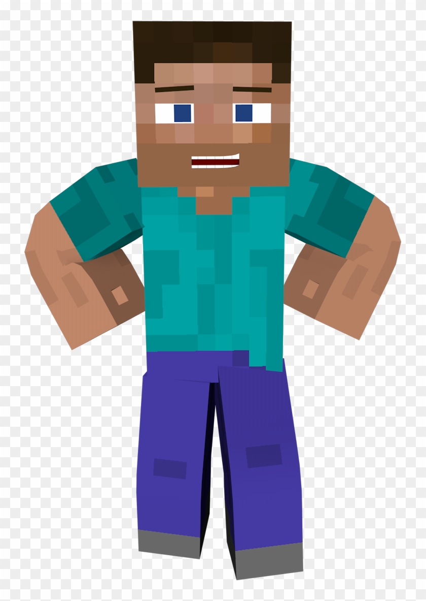Minecraft Steve Skin Render Clipart