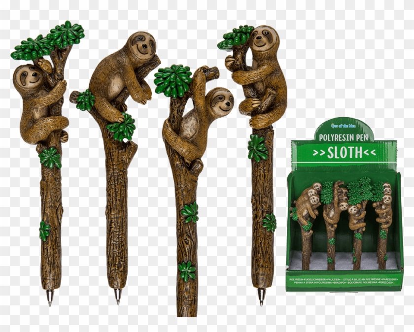 Polyresin Sloth Pen - Sloth Pen Clipart #466442