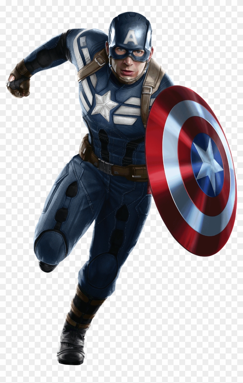 Captain America Run Png - Transparent Captain America Png Clipart #466777