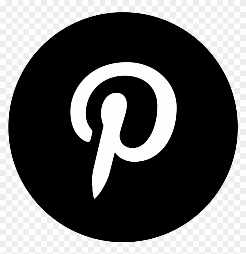 14 Pinterest Icon Circle Black Images - Round Linkedin Logo Png Clipart #466852