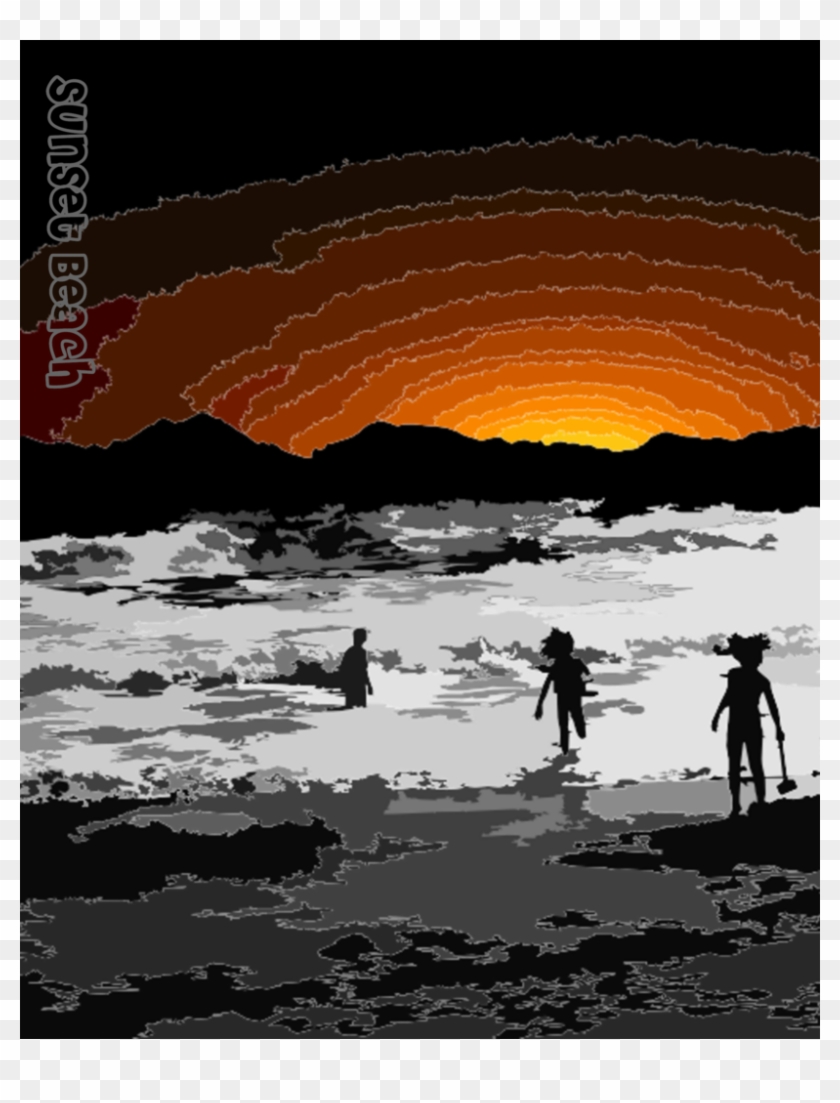 Sunset Beach - Beach Clipart #467002