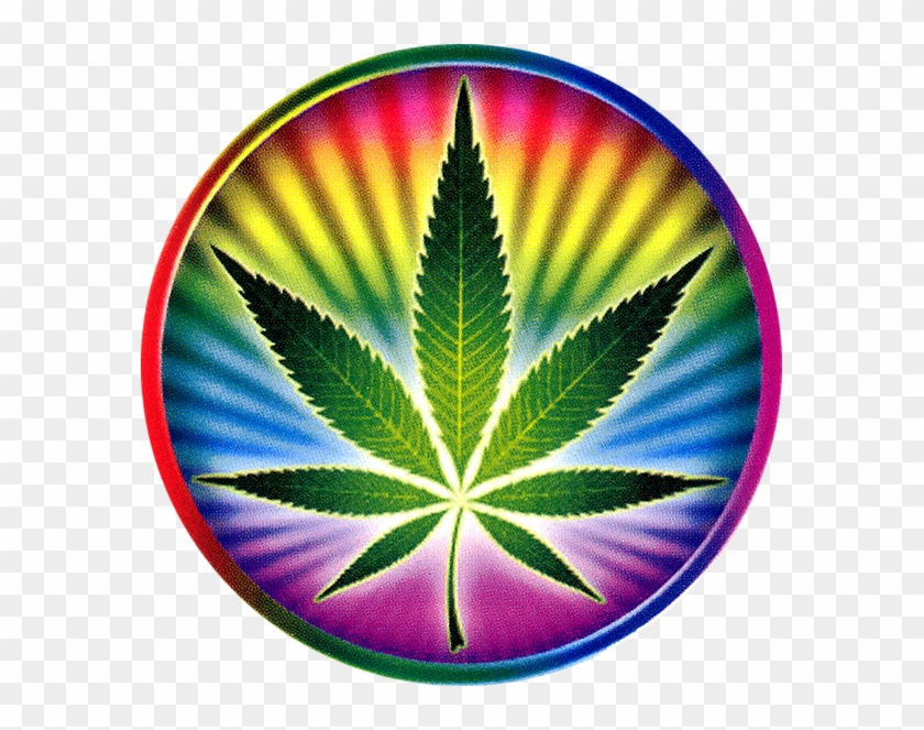 Psychedelic Pot Leaf - Psychedelic Marijuana Leaf Clipart