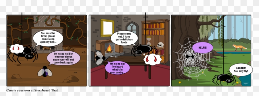 The Spider And The Fly - Comics Clipart