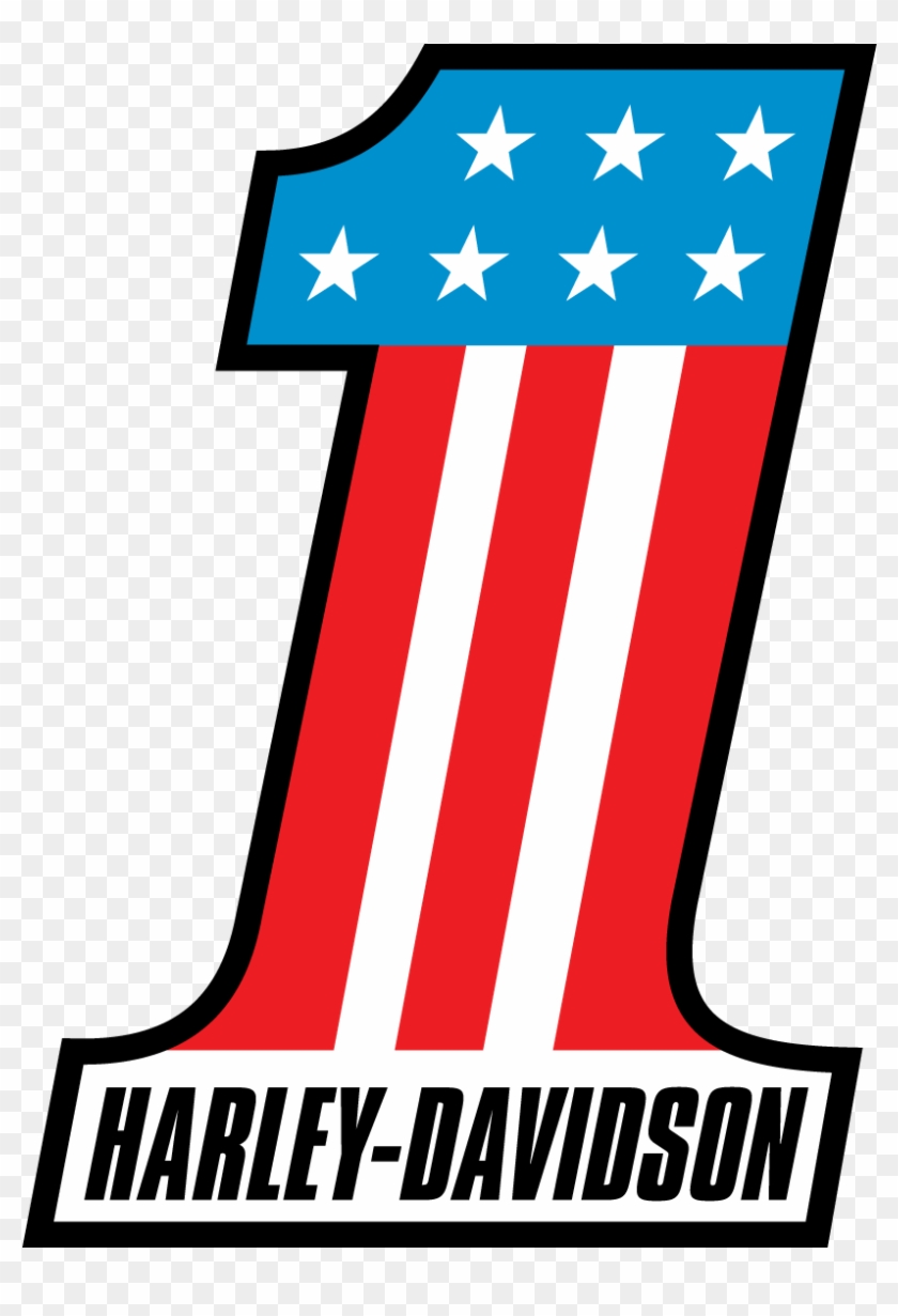 Harley Davidson One Stars Stripes Logo Vector Free Clipart #467887
