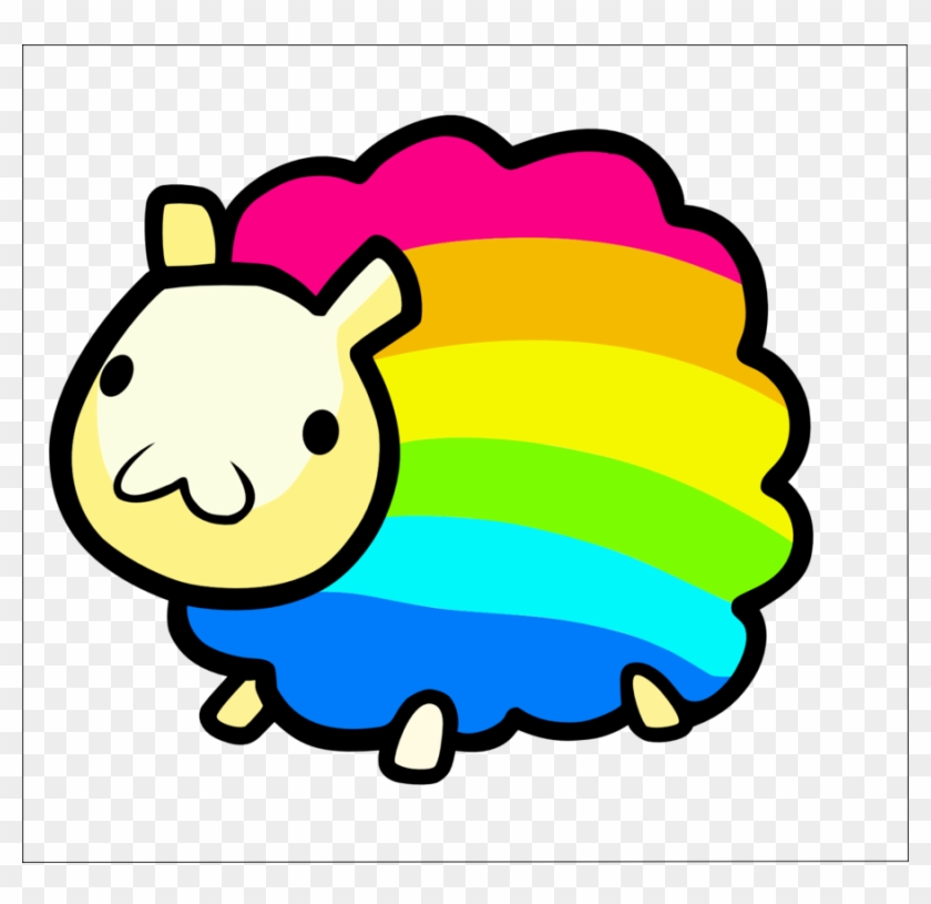 Colored Sheep Png - Rainbow Sheep Png Clipart #468006