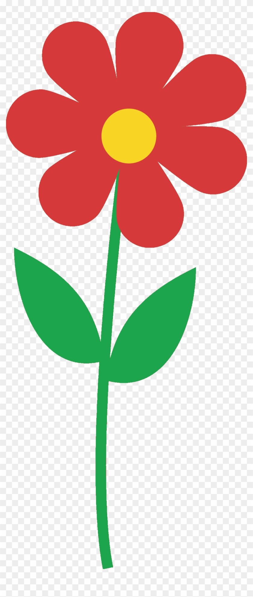 Single Flower Clipart - Single Flower Clip Art - Png Download