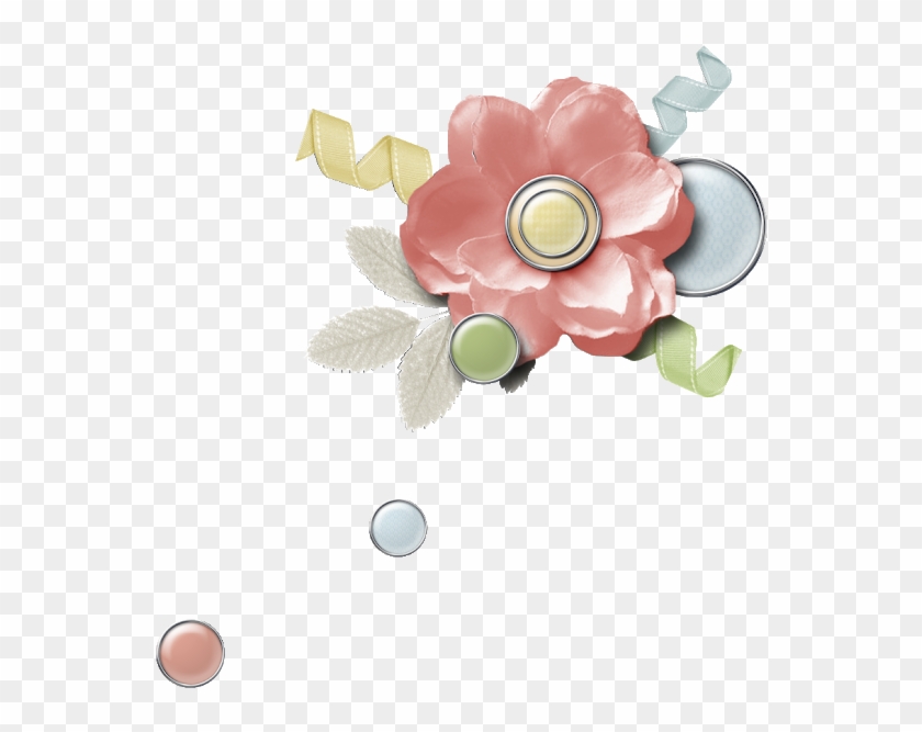 Flower Digital Scrapbook Clusters - Free Png Scrapbook Elements Clipart