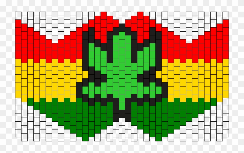 Rasta Pot Leaf Mask Bead Pattern - Kandi Mask Patterns Galaxy Clipart