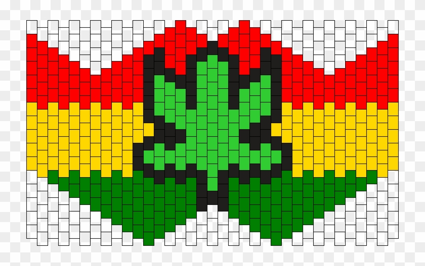 Rasta Pot Leaf Mask Bead Pattern - Kandi Mask Patterns Galaxy Clipart #468471