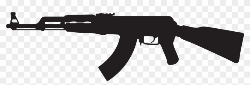 File - Ak-47 Silhouette - Svg - Ak 47 Black Png Clipart