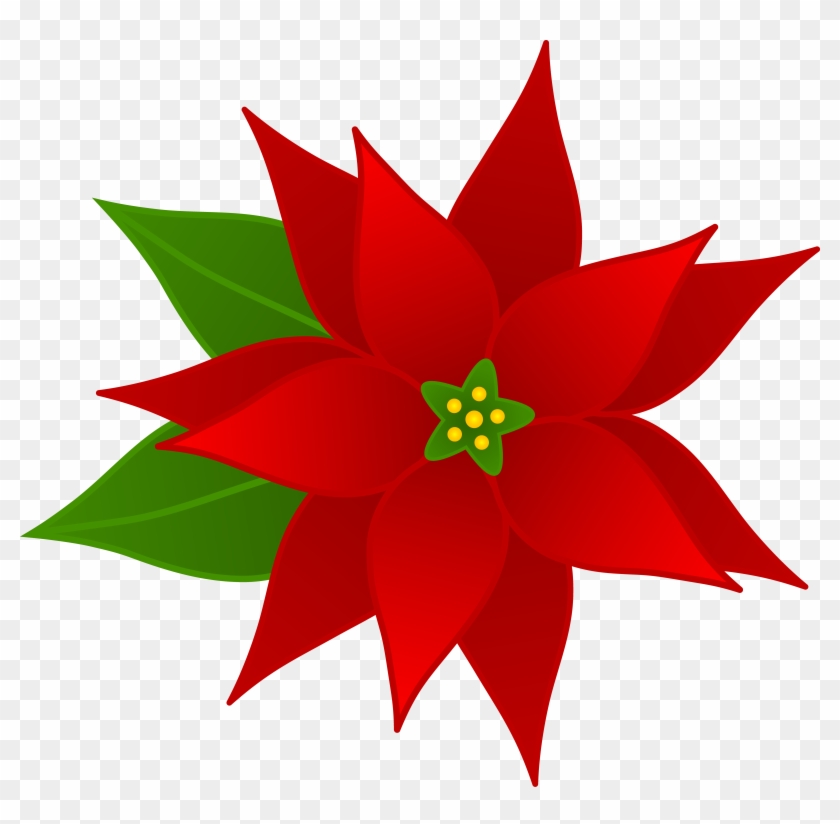 Flower Clipart With Transpa Background Free Best - Christmas Flower Clip Art - Png Download