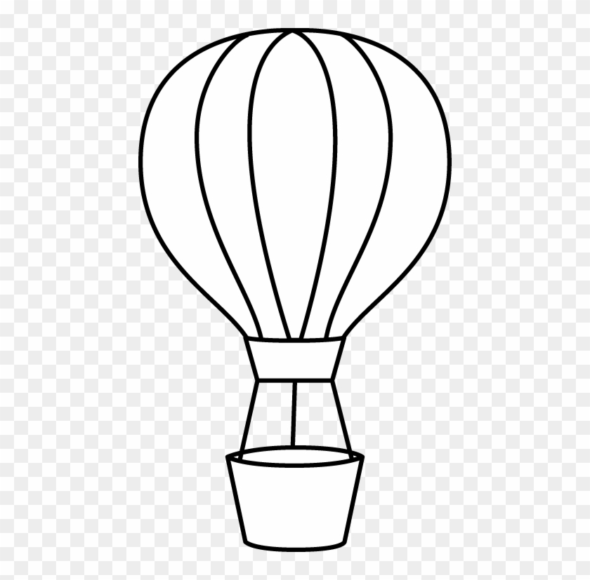 Hot Air Balloon Black And White Hot Air Balloon Clipart - Blank Printable Hot Air Balloon Template - Png Download