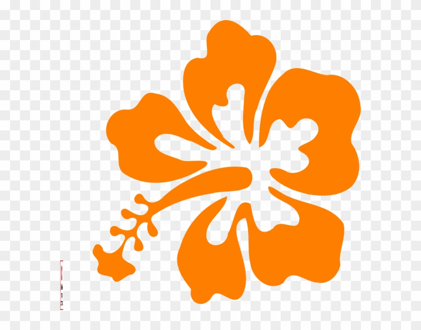 Orange Hawaiian Flower Clipart - Hibiscus Clip Art Png Transparent Png #469207