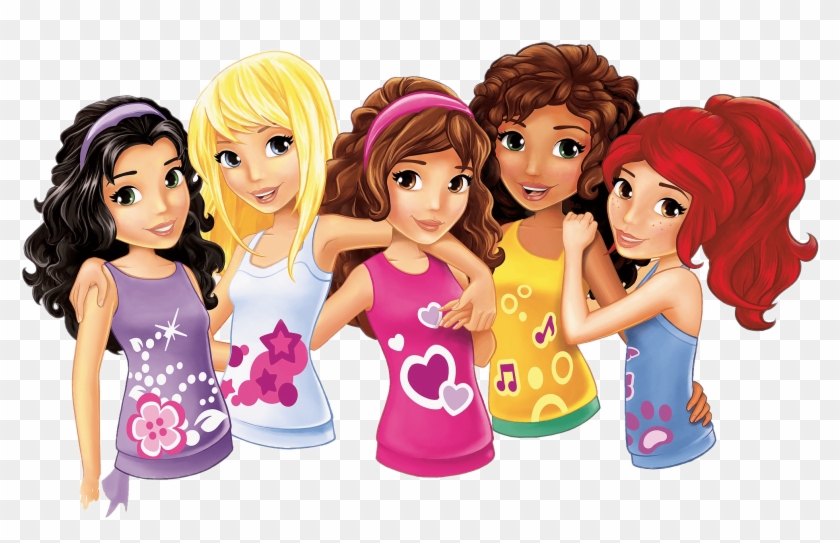 Download - Group Of Friends Girls Cartoon Clipart #469363