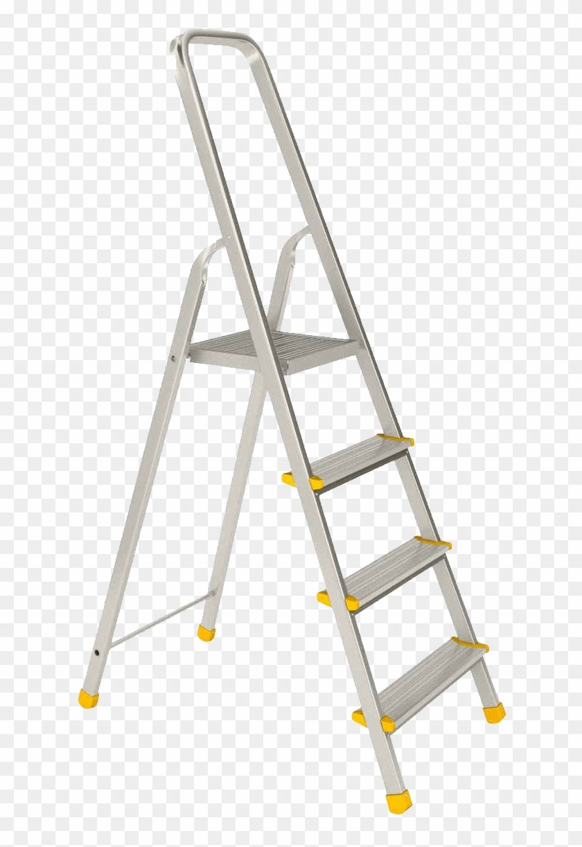 Double Aluminium Ladder - Hliníkové Žebříky S Plošinou Clipart #469412