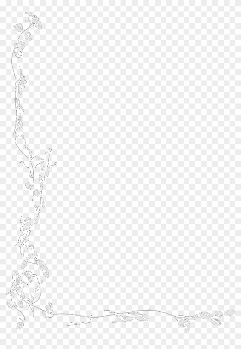 White Floral Border Png Background Image - Flowers Poem By Robert Louis Stevenson Clipart