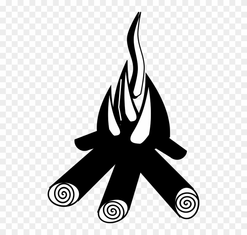 Simple Illustration Of Campfire Vector Icon For - Camp Fire Silhouette Png Clipart #469636