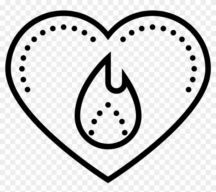 Fire In Heart Icon Free Download And Vector Png Flamme - Hipertension Icono Clipart #469720