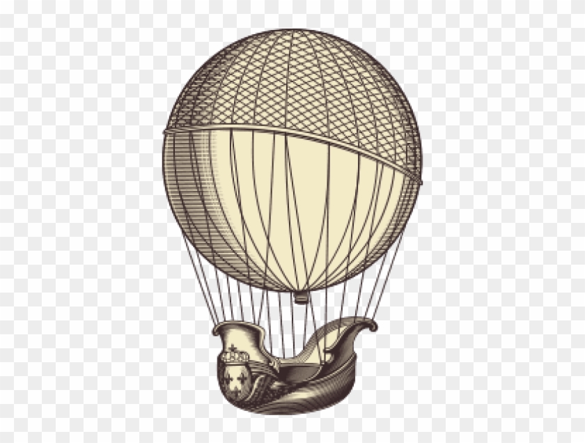 Download Retro Hot Air Balloon Png Images Background - Vintage Hot Air Balloon Drawing Clipart #469855