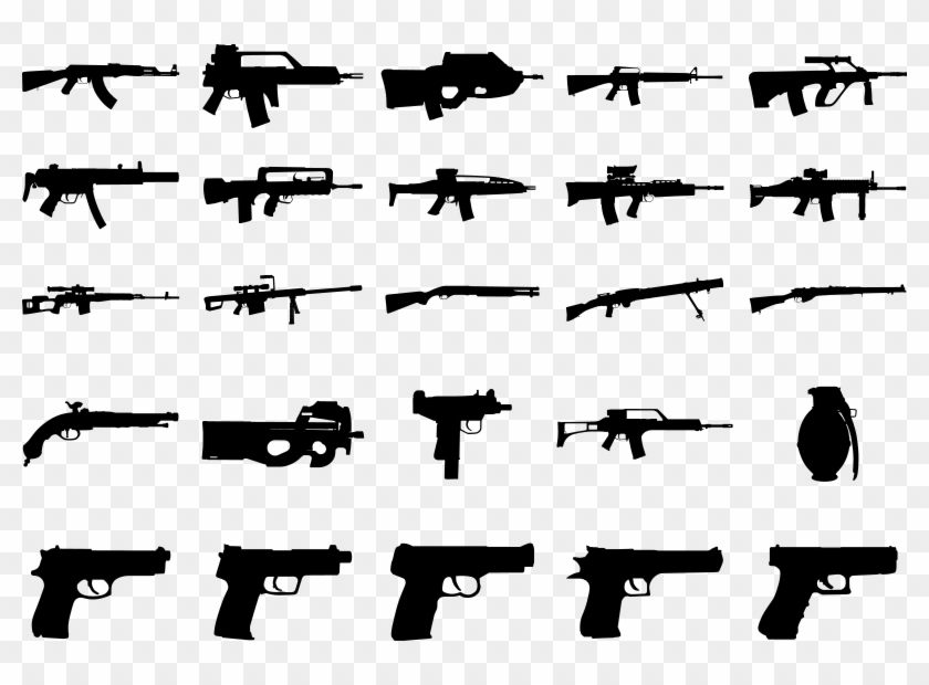 Vector Ak47 Ak - Gun Silhouettes Clipart #469884