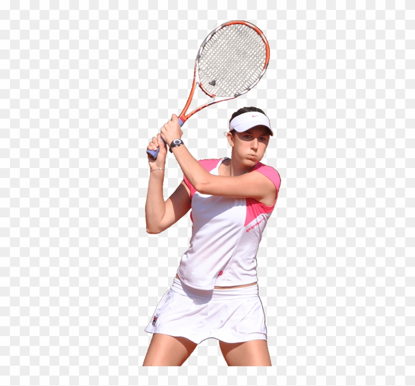 Tennis Player Woman Front - Tennis Player White Background Clipart