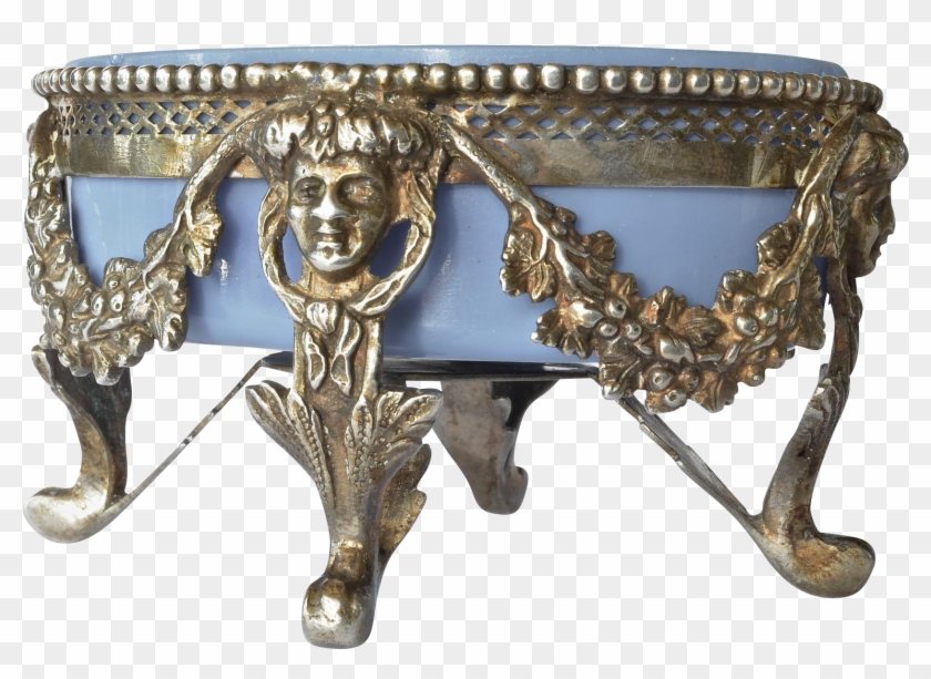 An Antique French Silver Salt Cellar, Mid 18th Century - Antique Clipart