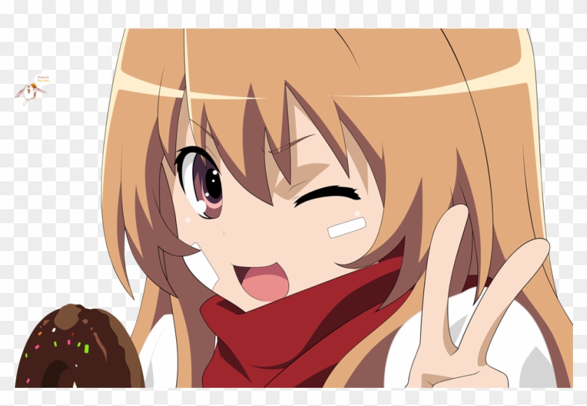 Render Toradora Taiga Aisaka Peace Donuts Vector Image - Anime Cute Girl Name Clipart