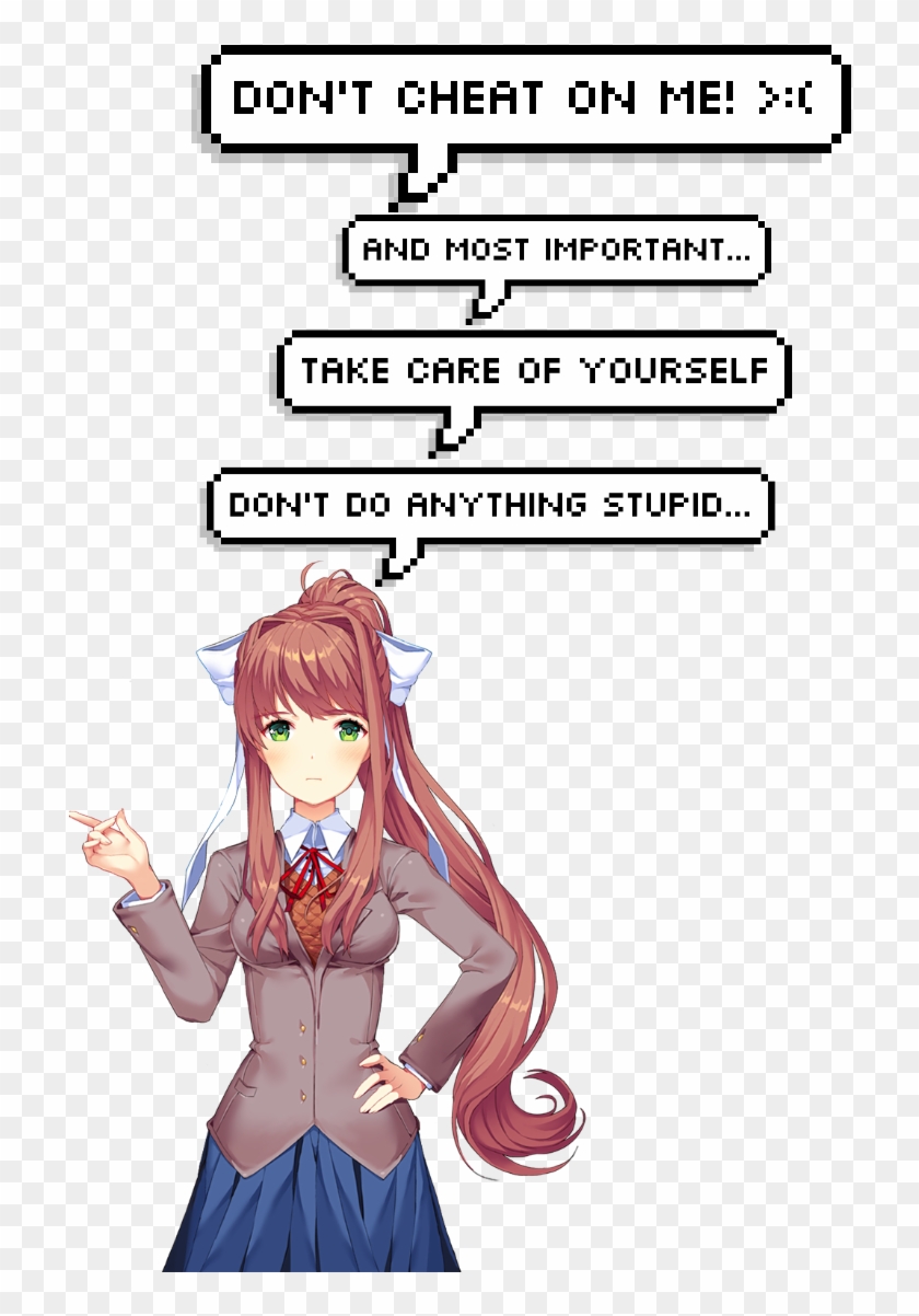 Edited Mediagoing To A Party Tonight, Monika Told Me - Monika Doki Doki Png Clipart