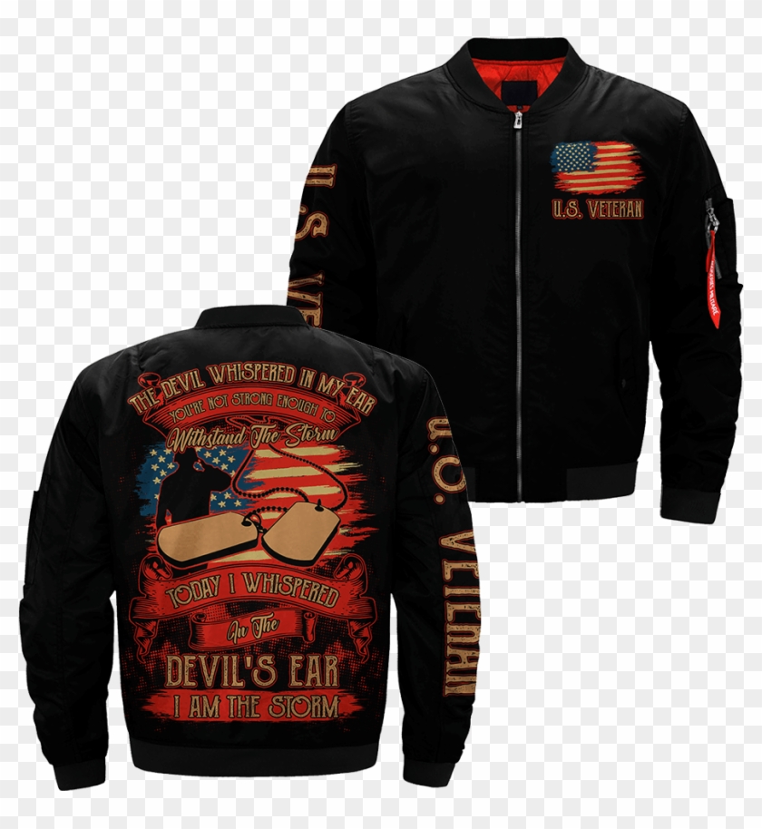Com The Devil Whispered In My Ear I Am The Storm Veteran - Jacket Clipart