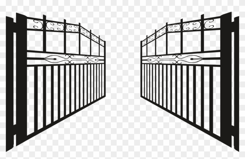 Gate Computer Icons Wrought Iron Windows Metafile Door - Open Gate Clipart Png Transparent Png