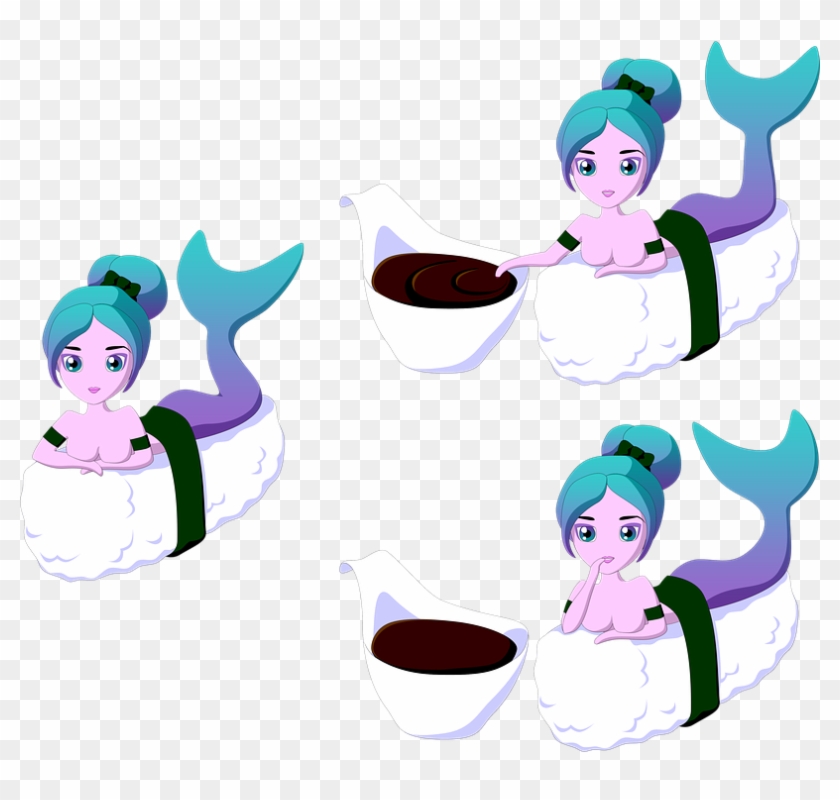 Sushi, Pescados Y Mariscos, Nutrición, Japonesa, Cocina - Cartoon Clipart