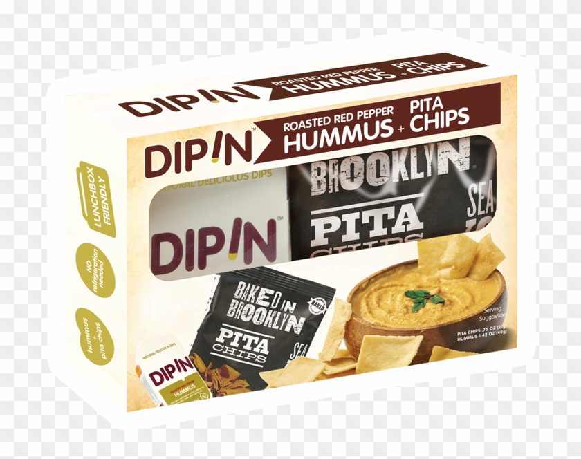 Roasted Red Pepper Hummus And Pita Chips - Breakfast Cereal Clipart