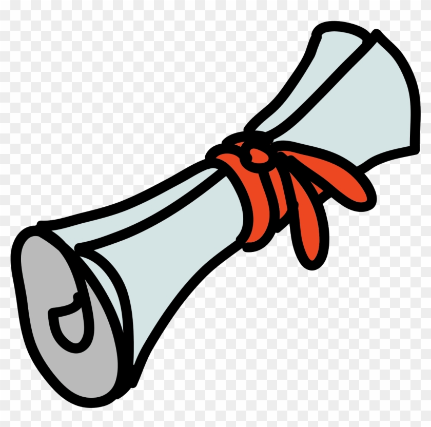 Graduation Scroll Icon - Transparent Diploma Cartoon Clipart