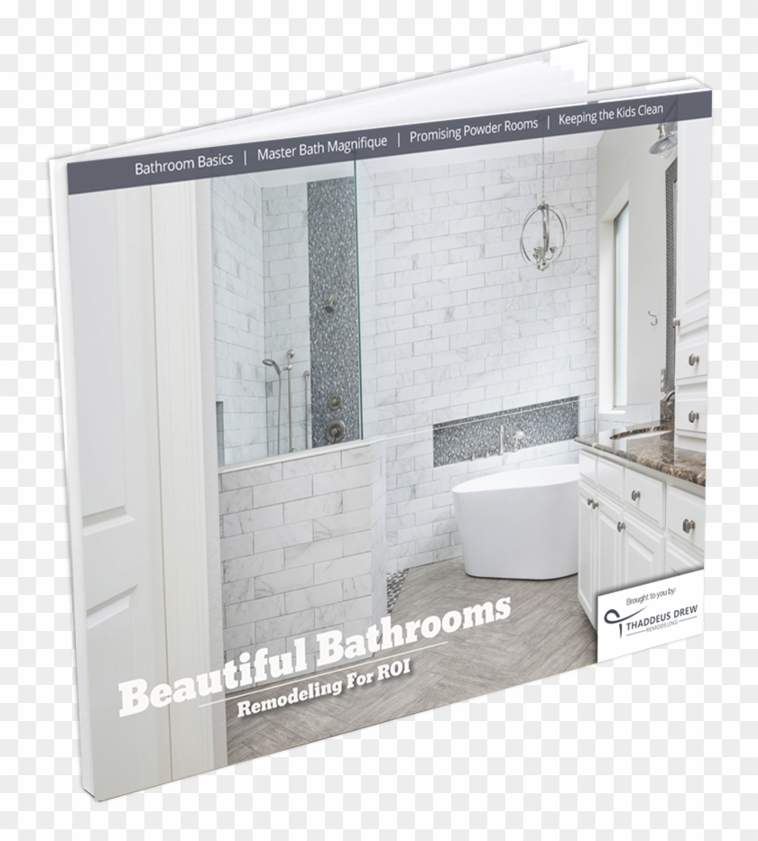 Beautiful Bathrooms Ebook Cover Thaddeus Drew Remodeling - Sliding Door Clipart #4602429