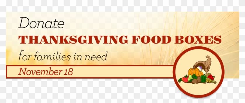 Thanksgiving Food Drive - Free Holiday Clipart - Png Download