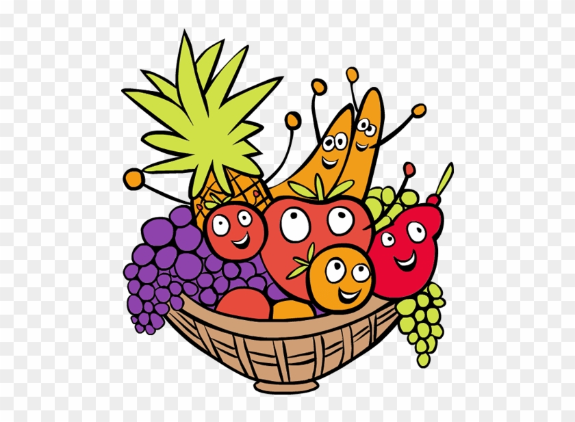 Clip Art Food Basket Thanksgiving Food Baskets Clipart - Fruit Basket Cartoon Png Transparent Png #4602787